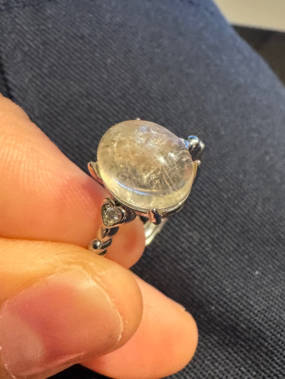 Citrine Natural stone Ring adjustable size